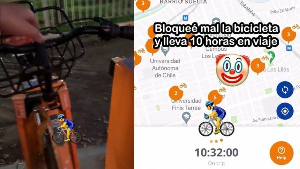 "Pudo ser peor": Estacionó mal su bicicleta de app y le cobraron 10 horas de viaje
