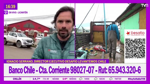 TVN y Desafío Levantemos Chile se unen en ayuda a damnificados por inundaciones
