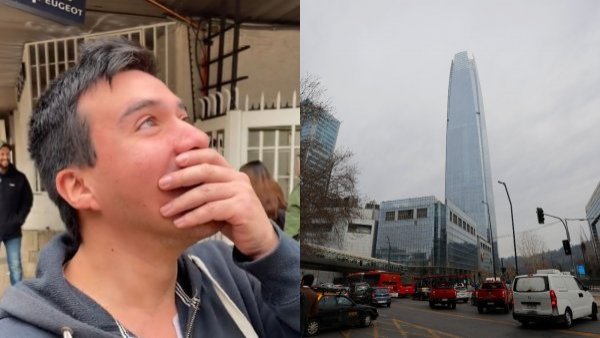 "La lesera gigante": joven de Talca alucina tras conocer el Costanera Center
