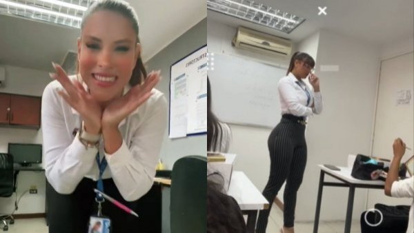 "Regia, regia": Profesora venezolana causa polémica en redes por forma de vestir
