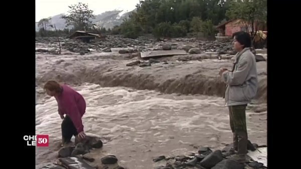 Aluvión en la Quebrada de Macul en 1993
