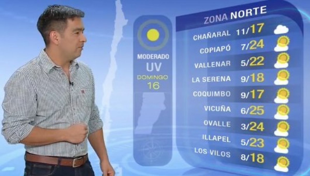 Pronóstico del tiempo Domingo 16 de julio 2023 TV Tiempo TVN