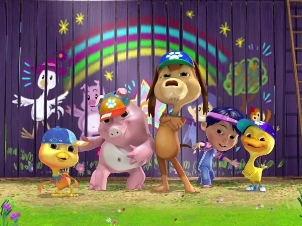 Perro Chocolo y sus amigos.