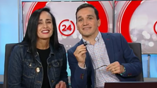 Andrés Vial y Carolina Gutiérrez sorprenden a Andrea Arístegui

