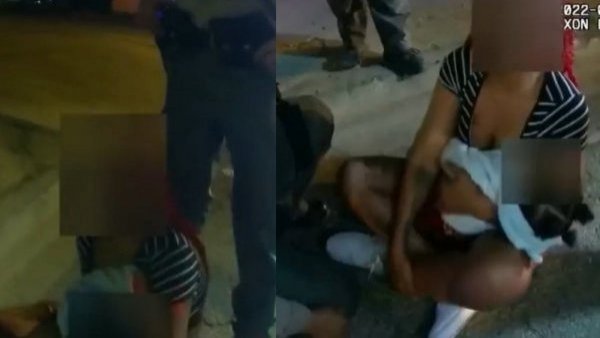 Mujer con su bebé en brazos fue brutalmente agredida en medio de control policial
