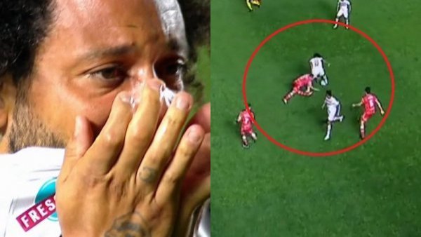 Imágenes sensibles: el llanto de Marcelo tras lesionar a jugador de Argentinos Juniors
