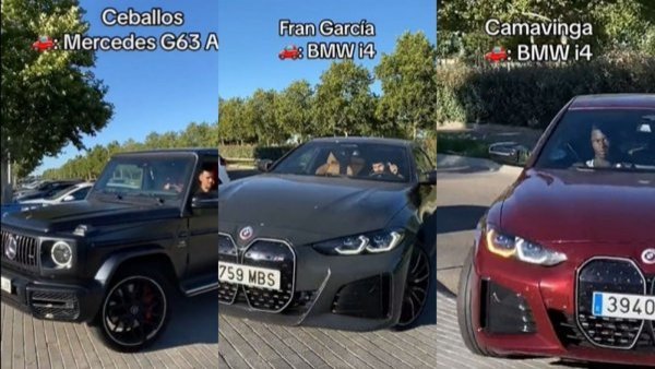 Entrenamiento del Real Madrid: Todos en autos de lujo, hasta que aparece Bellingham
