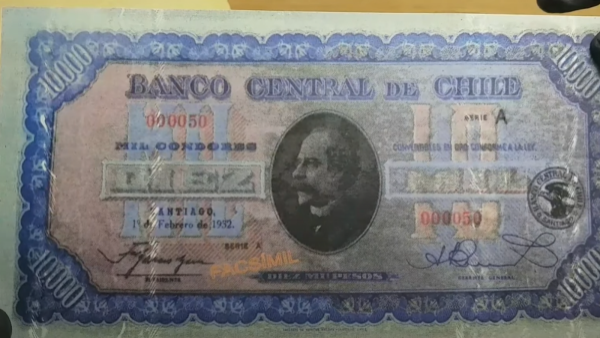 "Convertible en oro": el raro billete chileno que puede costar más de $7 millones
