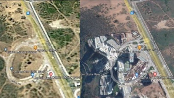 Desde el 2004: Así ha cambiado el terreno de las dunas por la construcción de edificios
