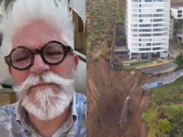 Federico Sánchez con el socavón de Concón