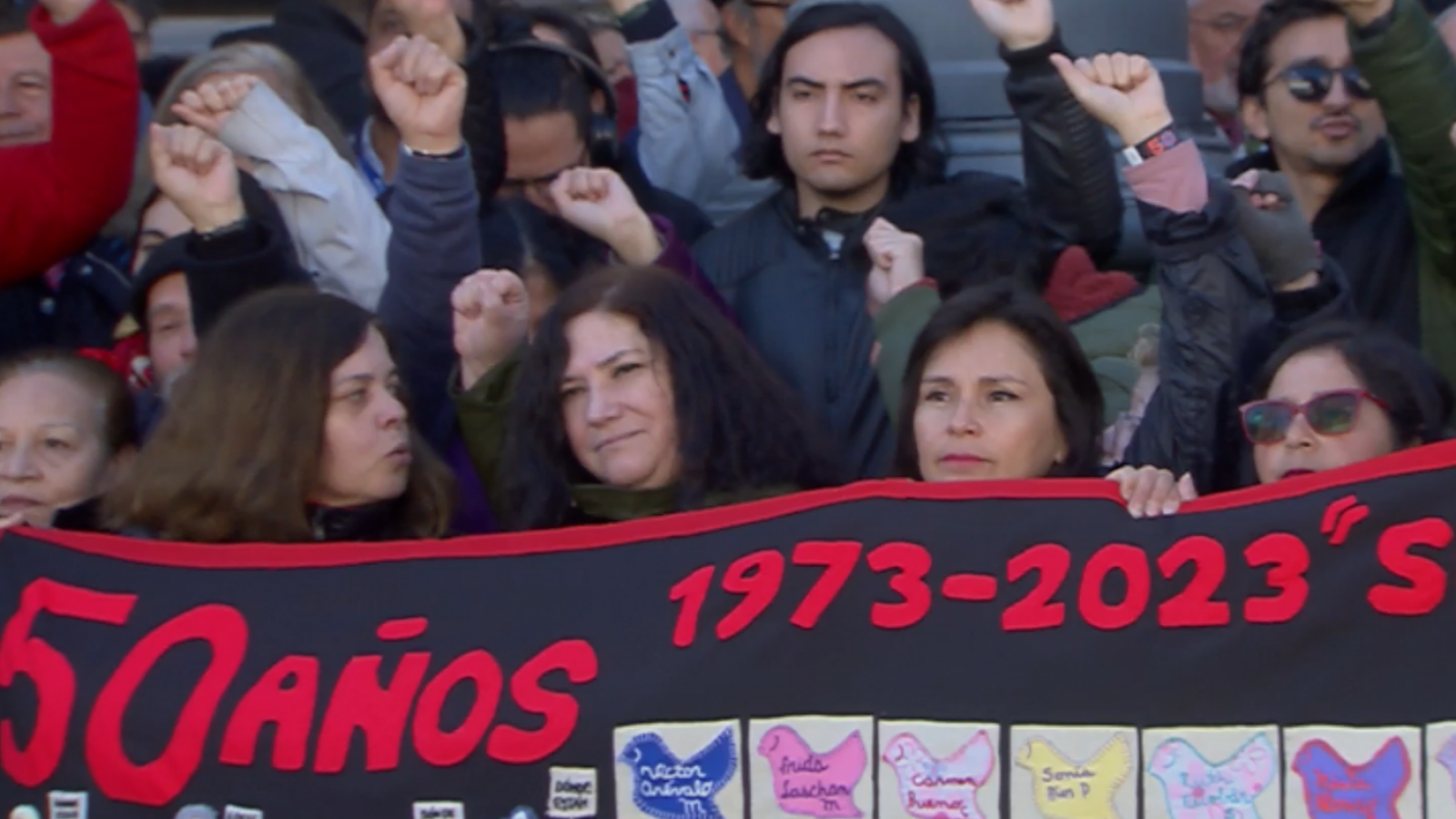 Exactamente a 50 años del golpe: Así se vivió el minuto de silencio en La Moneda
