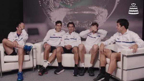 "¿Quién es ese hue...?": El divertido juego del equipo chileno en la previa de Copa Davis
