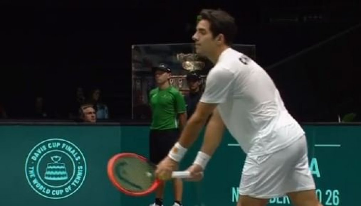 Cristian Garin gana el primer set ante Italia en Copa Davis TVN