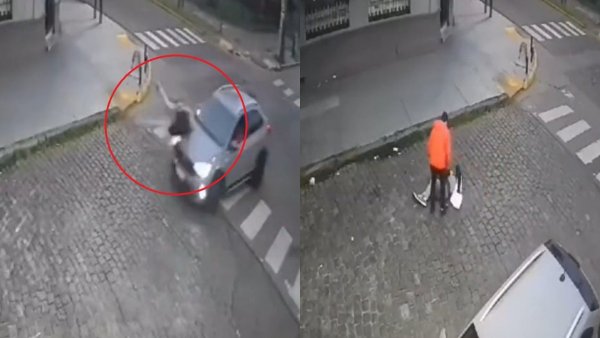 Video: Sujeto atropelló a enfermera, dijo que iría por ayuda y nunca volvió