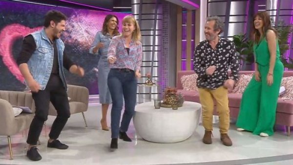Erto Pantoja y Amaya Forch en la previa del estreno de "Cecilia, la incomparable"

