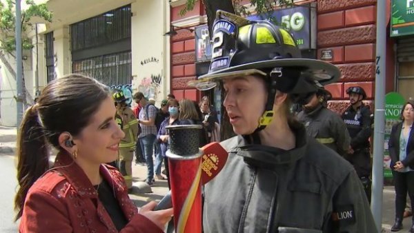 TVN en Santiago 2023: Bomberos se suman al recorrido de la antorcha Panamericana
