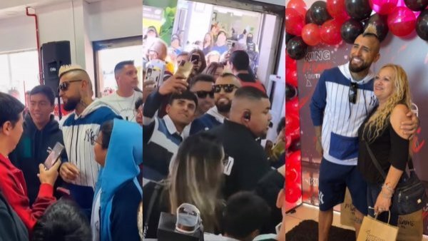 Se tomó fotos con todos: 'King Miami', así es la primera tienda outlet de Arturo Vidal en Coquimbo
