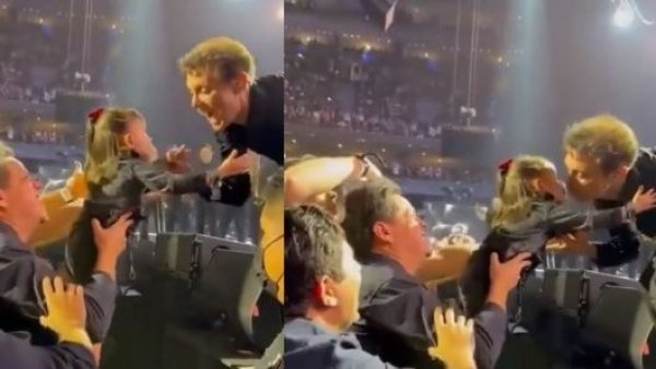 Luis Miguel es criticado por besar a una niña en la boca durante un concierto
