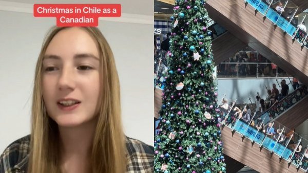 Se hace viral por comparar la Navidad en Chile con la de Canadá: "No hay nieve, aquí hay 28° de calor"
