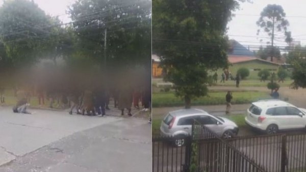 Formalizan a dos escolares por agredir a carabinero durante la rendición de la PAES
