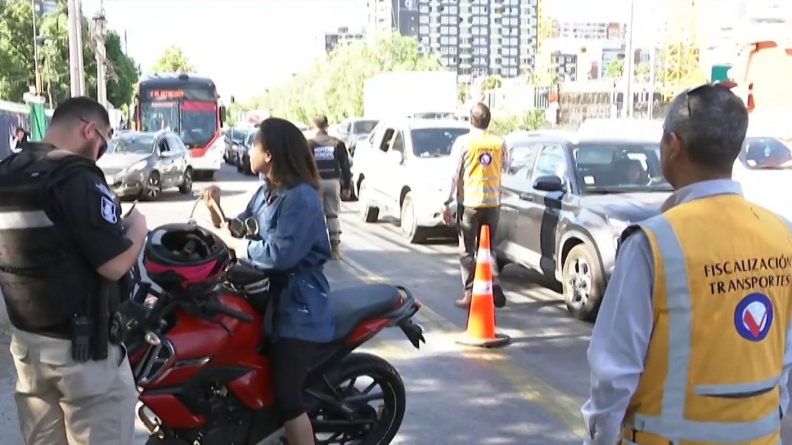 Intensa fiscalización de tránsito en La Reina
