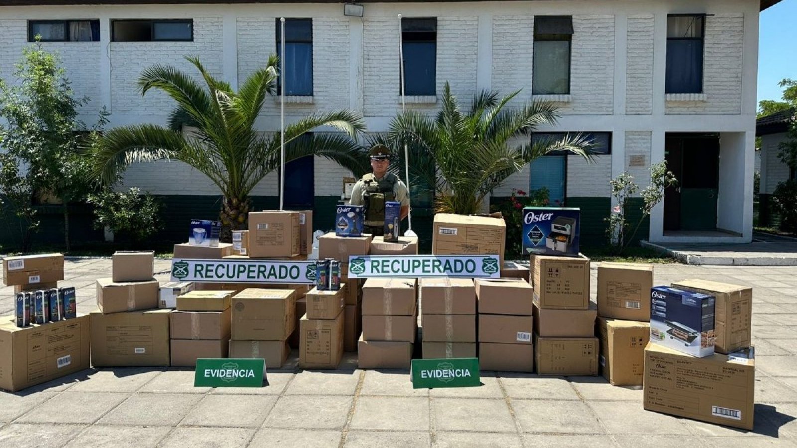 Carabineros recuperó millonaria carga de electrodomésticos
