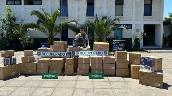 Carabineros recuperó millonaria carga de electrodomésticos
