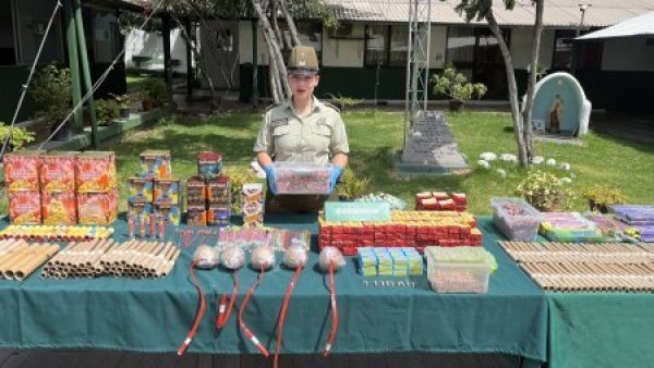 Carabineros sacó de las calles gran cantidad de fuegos artificiales
