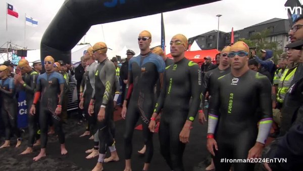 Así inició el IronMan 70.3 Pucón 2024 masculino
