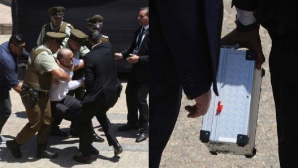 El contenido del maletín de sujeto que burló seguridad en funeral de expresidente Piñera