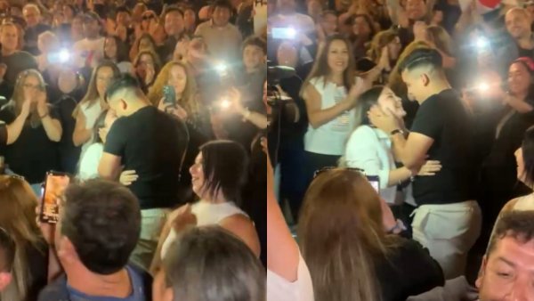 ¡Qué viva el amor!: pareja se comprometió durante show de Maná en Viña