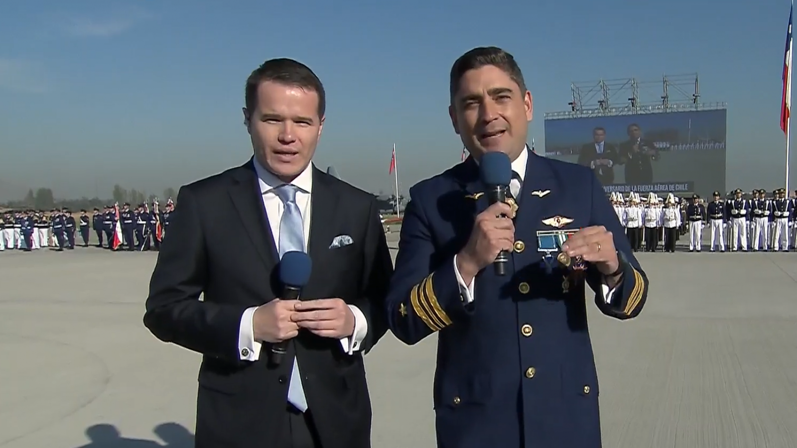 Histórica transmisión: Así comenzó la ceremonia del aniversario de la FACH en TVN
