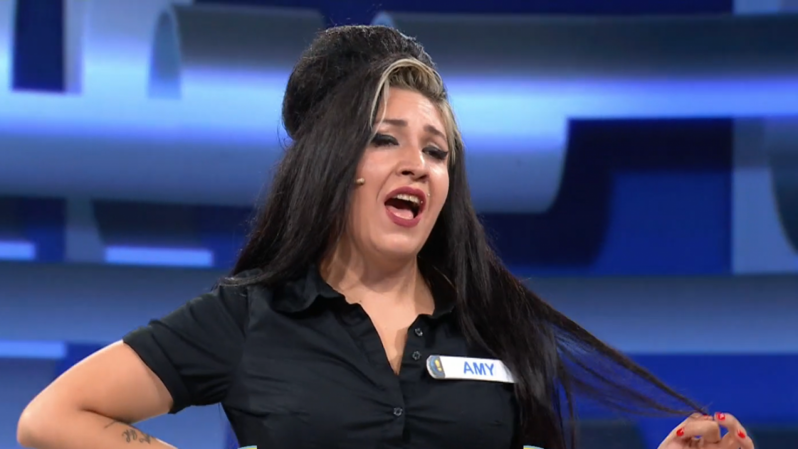 <p>Doble de Amy Winehouse sorprende con su parecido en "Ahora Caigo Prime"</p>
