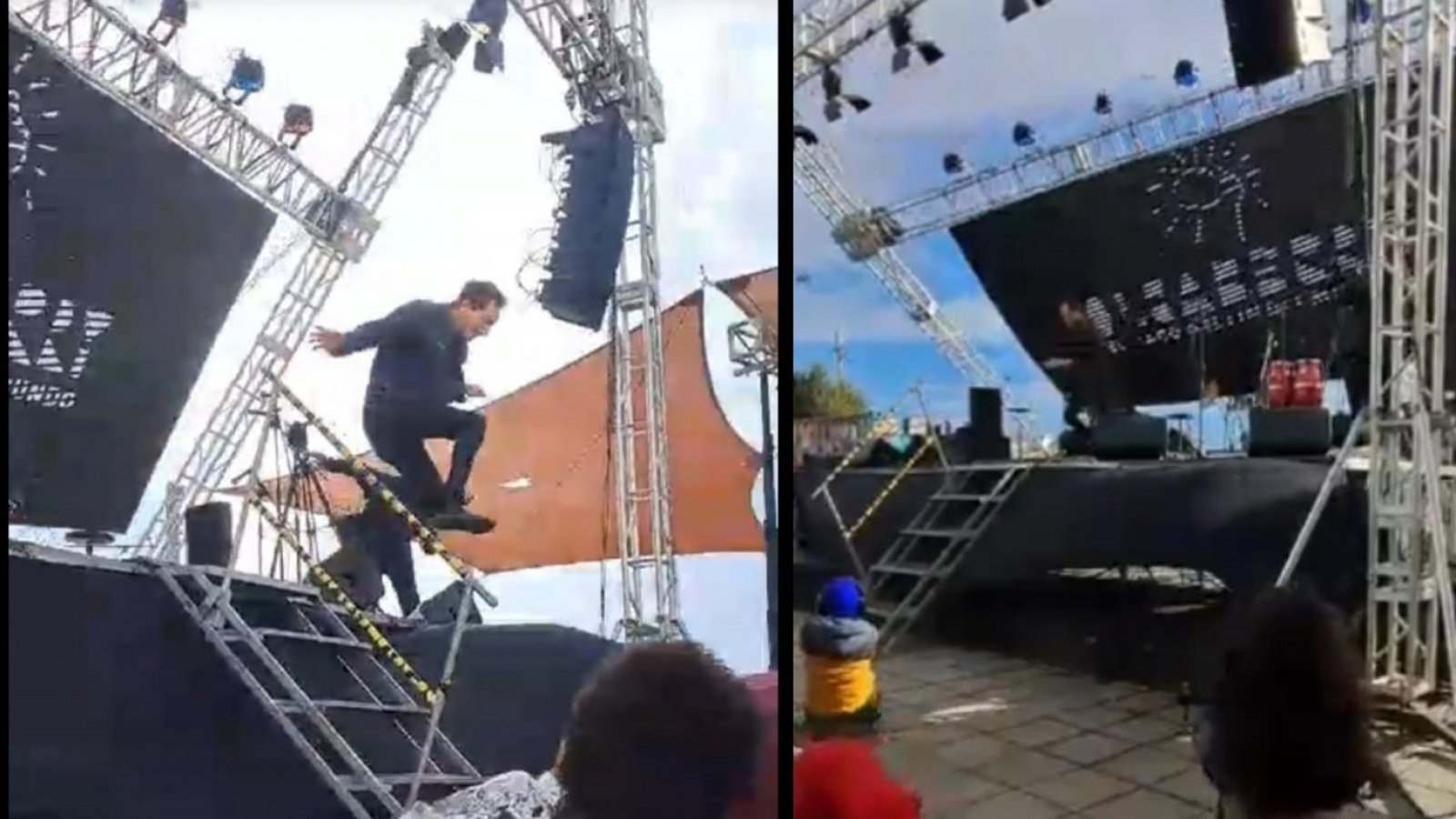 VIDEOS: Mago Jean Paul Olhaberry casi es aplastado por pantalla en San Antonio
