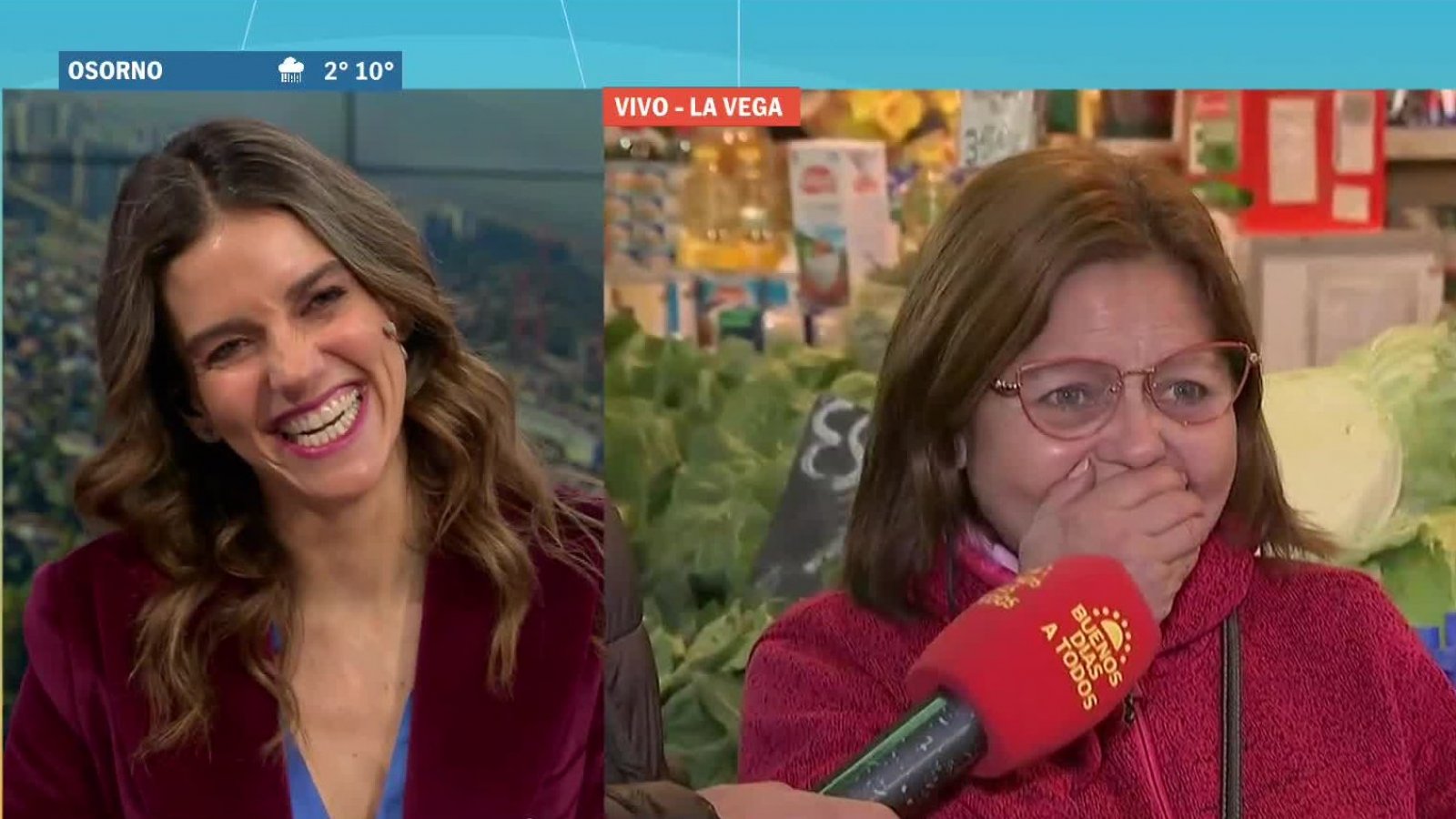 Nos emocionamos todos: Entrevistada fue sorprendida en vivo con llamado de hija

