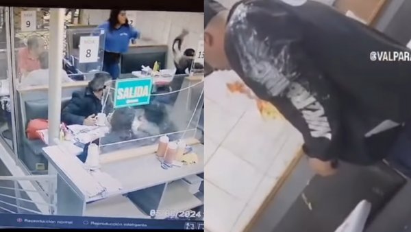 Viral: Local difunde video de "completazo" de joven a cliente que habría tratado mal a garzones

