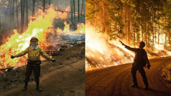 Las insólitas fotos del exbrigadista de Conaf detenido por megaincendio