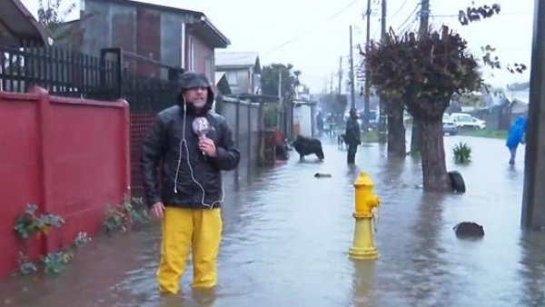 Calles inundadas en Concepción
