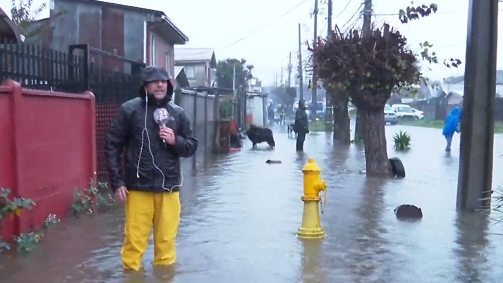 Calles inundadas en Concepción

