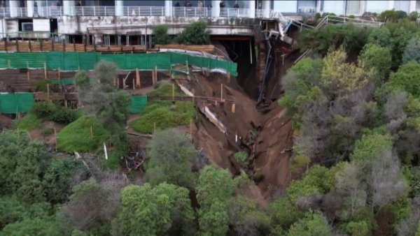 La alerta de los residentes de edificios afectados por socavón en Reñaca
