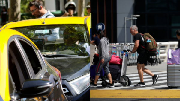 Hasta $1 millón en tarifa: Prisión preventiva para tres taxistas que estafaban en el aeropuerto
