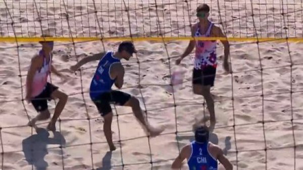 "¡Cómo la levanta!" El aplaudido punto de Marco Grimalt en el preolímpico de vóleibol playa
