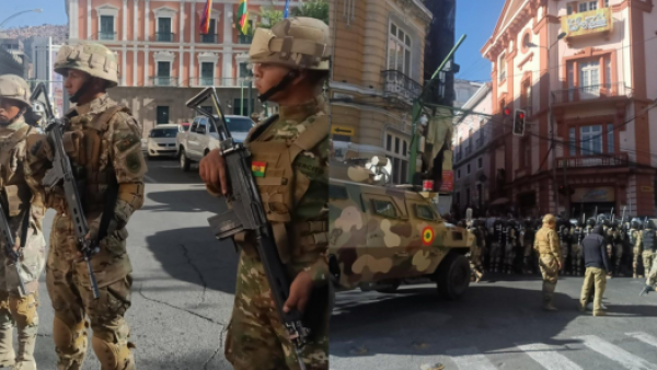 Bolivia: usuarios viralizan videos de tanques y militares en las calles
