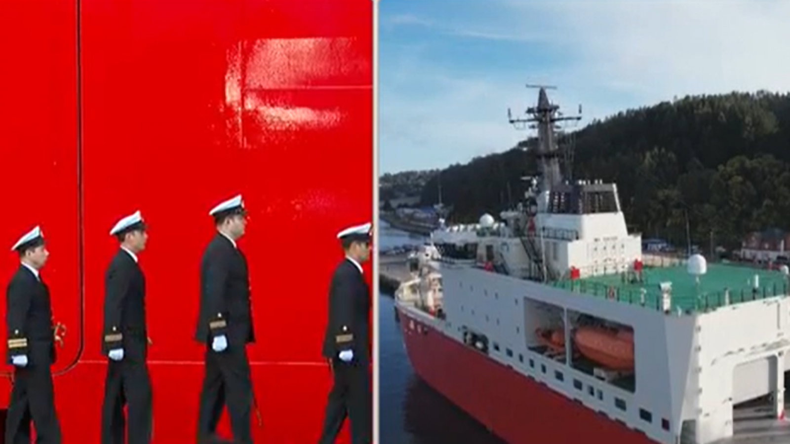 Primer rompehielos construido en Sudamérica: así fue la ceremonia de entrega del buque Almirante Viel
