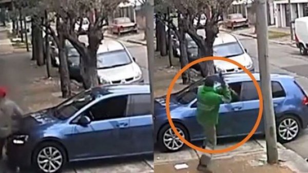 Barrendero se hace viral por frustrar asalto con una escoba en Argentina