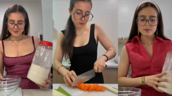 Roro, la influencer que causa polémica por cocinarle a su novio Pablo