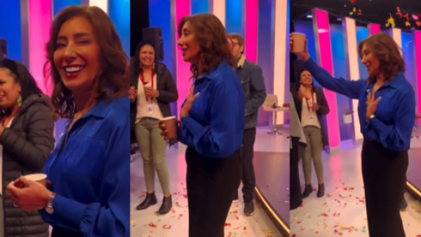 "Salud por nosotros": Así fue el cumpleaños de Carmen Gloria Arroyo con su equipo
