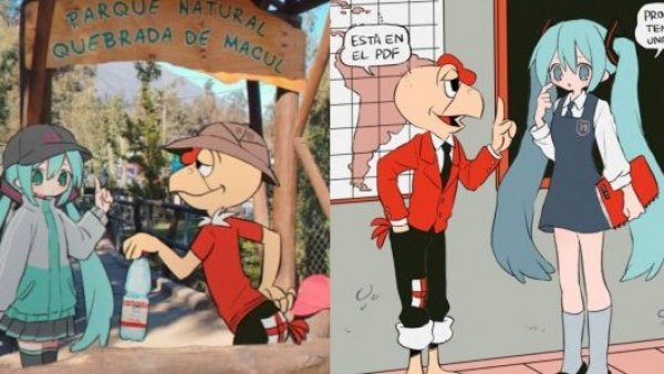 Japonesa sorprende al unir a Condorito con personajes de animé