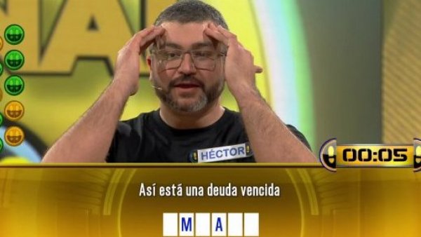 ¡Quedó en blanco! Héctor perdió $2.500.000 en el juego final
