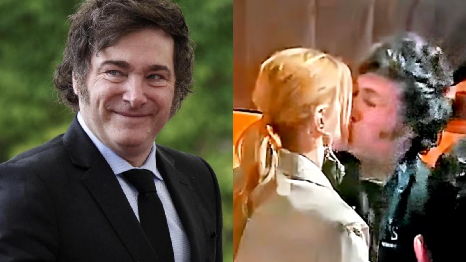Javier Milei. Relación. Beso.